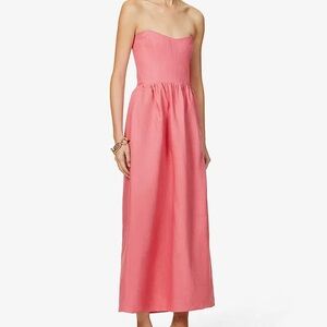 Elegant Pink Strapless Dress